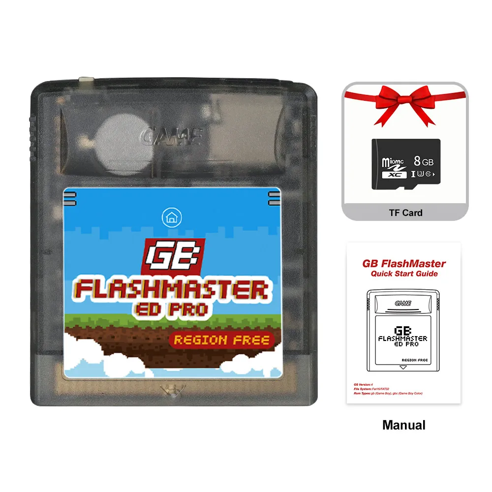 2500 in 1 OS V4 GB Pro Flashmaster Cartridge Game Card For Gameboy/Gameboy Color/GBA SP Game Consoles With 8GB TF Card