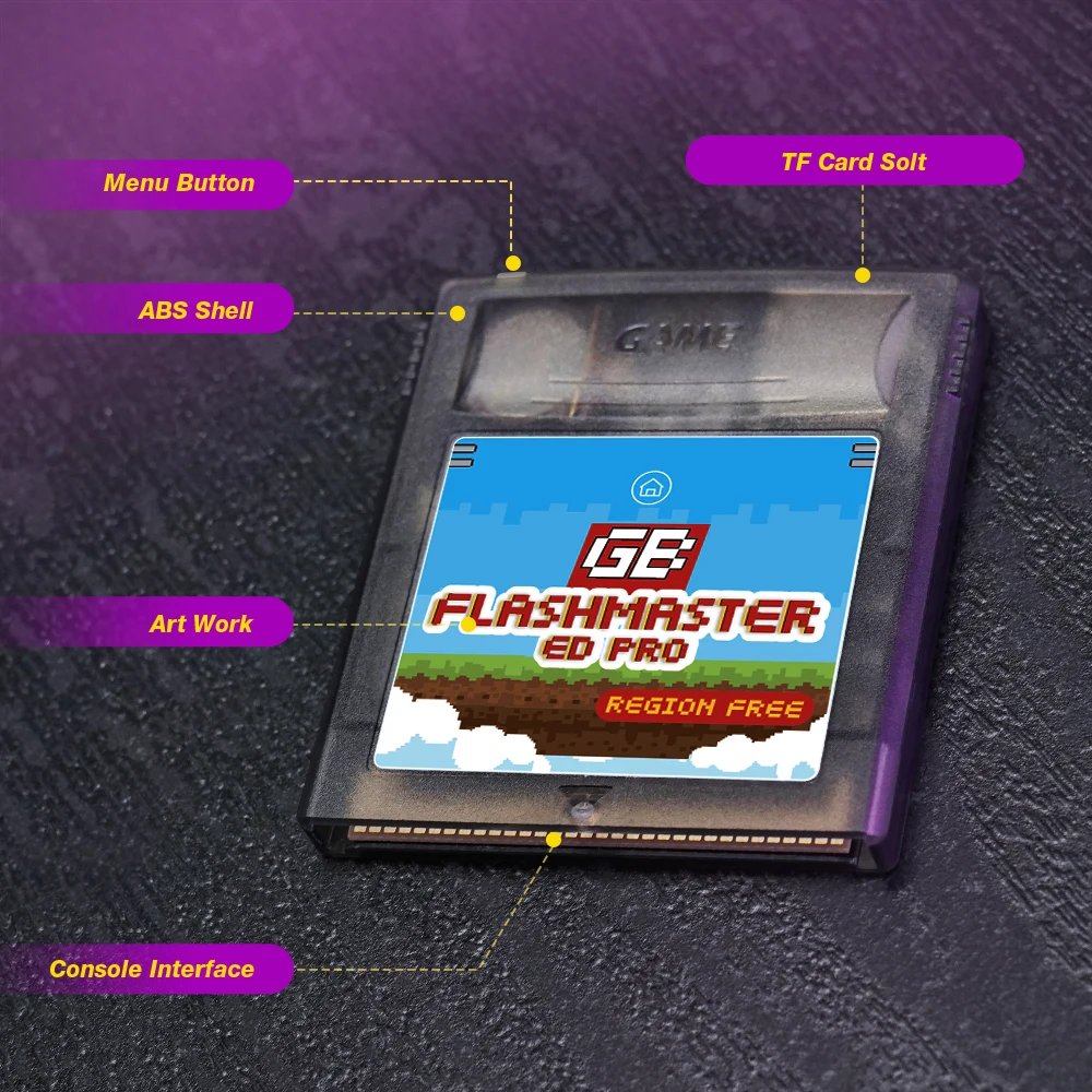2500 in 1 OS V4 GB Pro Flashmaster Cartridge Game Card For Gameboy/Gameboy Color/GBA SP Game Consoles With 8GB TF Card