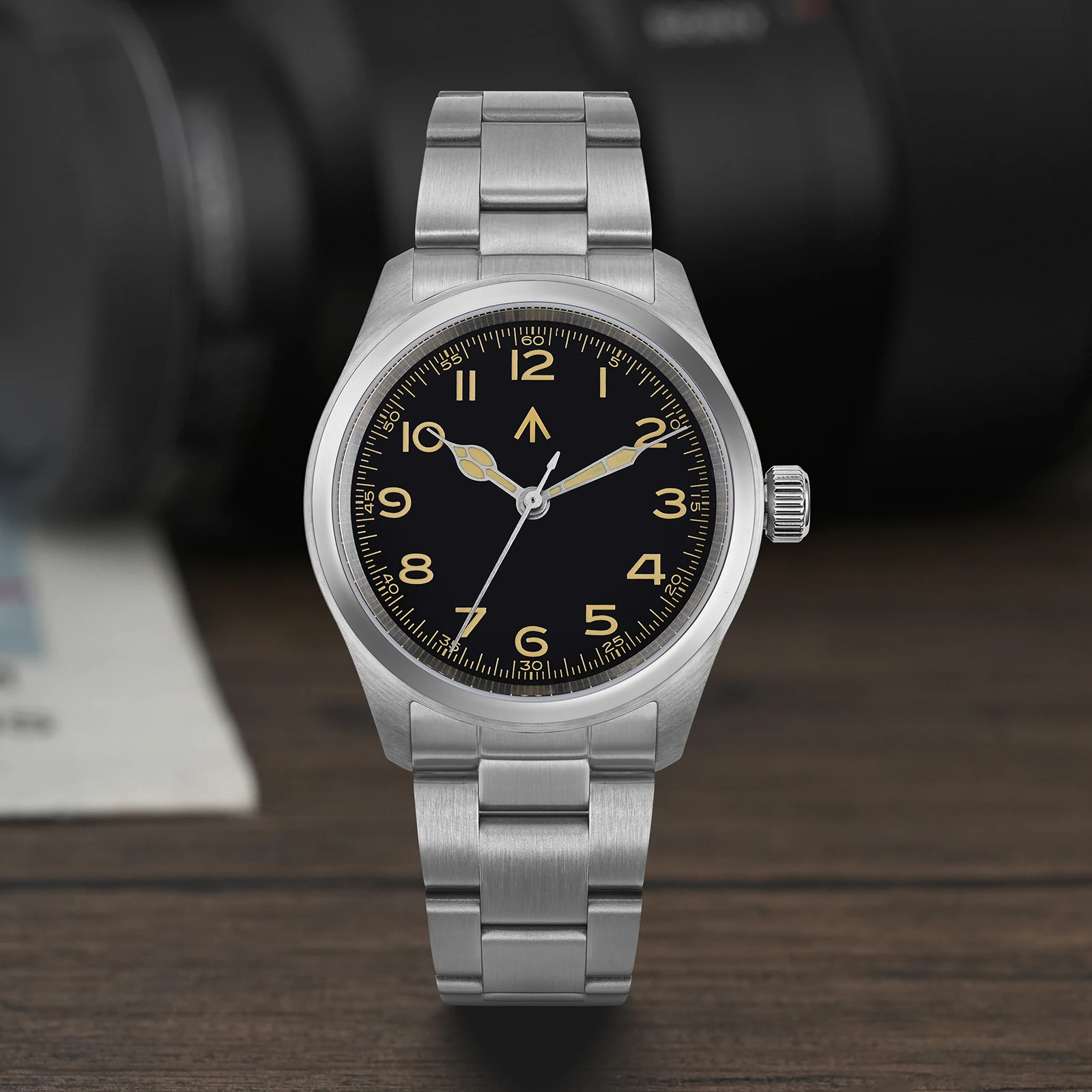 Militado ML08 Military Watch VH31 Quartz Movement Double Sapphire Crystal C3 BGW9 Luminous 10Bar Waterproof 38mm Vintage Watch