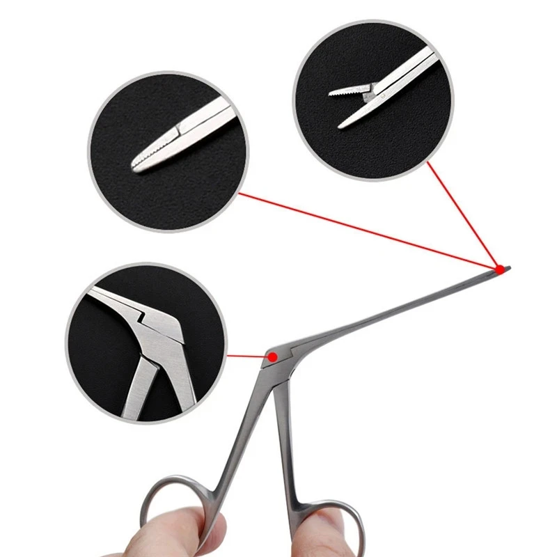 Ear Wax Pick Tongs Earwax Remover Micro Alligator Crocodile Forceps Earpick Nose Operational Cleaner Clip Tweezers Tool