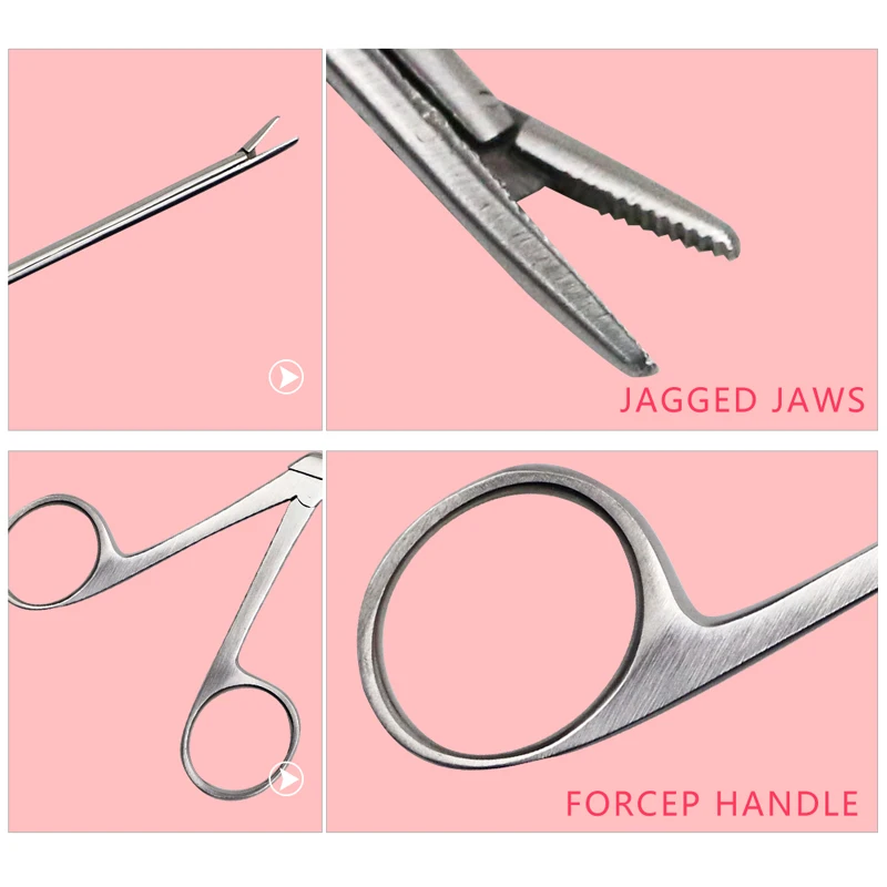 Ear Wax Pick Tongs Earwax Remover Micro Alligator Crocodile Forceps Earpick Nose Operational Cleaner Clip Tweezers Tool