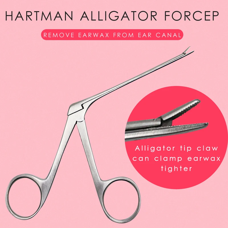 Ear Wax Pick Tongs Earwax Remover Micro Alligator Crocodile Forceps Earpick Nose Operational Cleaner Clip Tweezers Tool