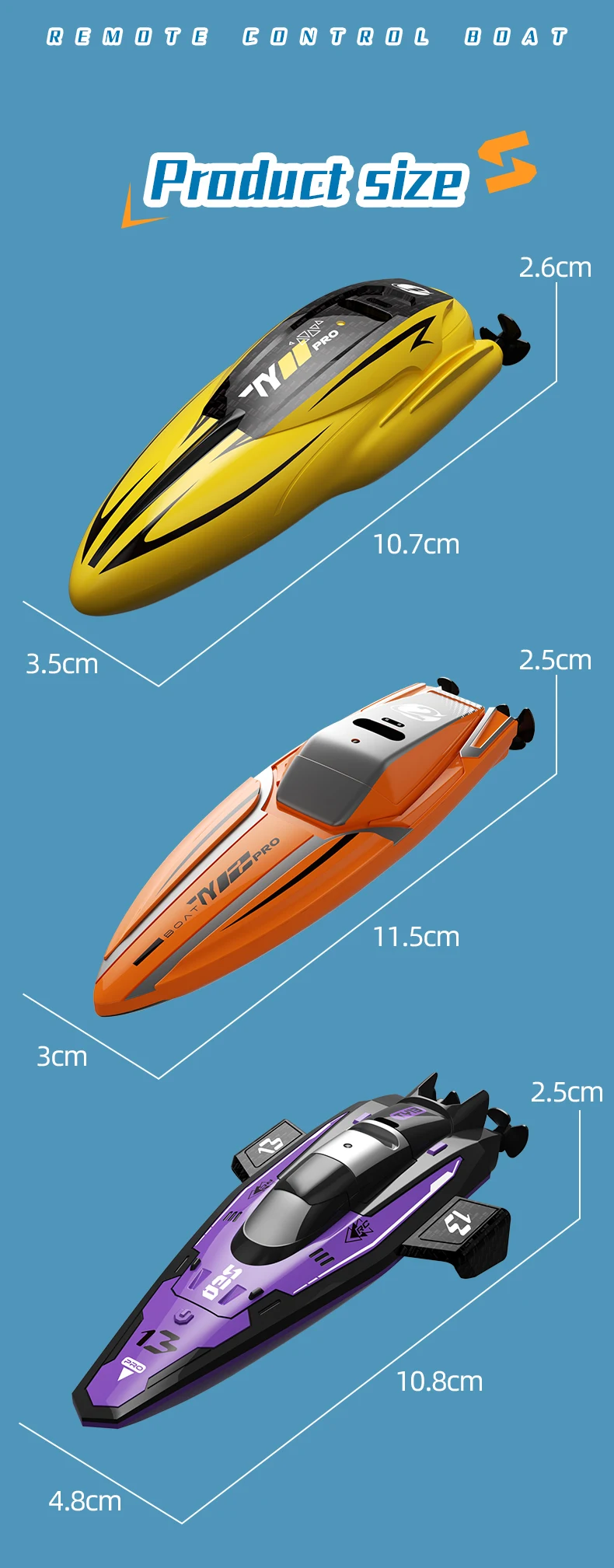 Children'S Mini Portable Electric Rc Boat 2.4Ghz High Speed Ship Water Outdoor Toy With Lighting Kids Adults Gifts Toys for Boys