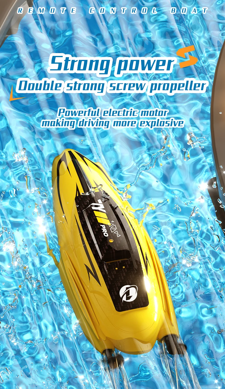 Children'S Mini Portable Electric Rc Boat 2.4Ghz High Speed Ship Water Outdoor Toy With Lighting Kids Adults Gifts Toys for Boys