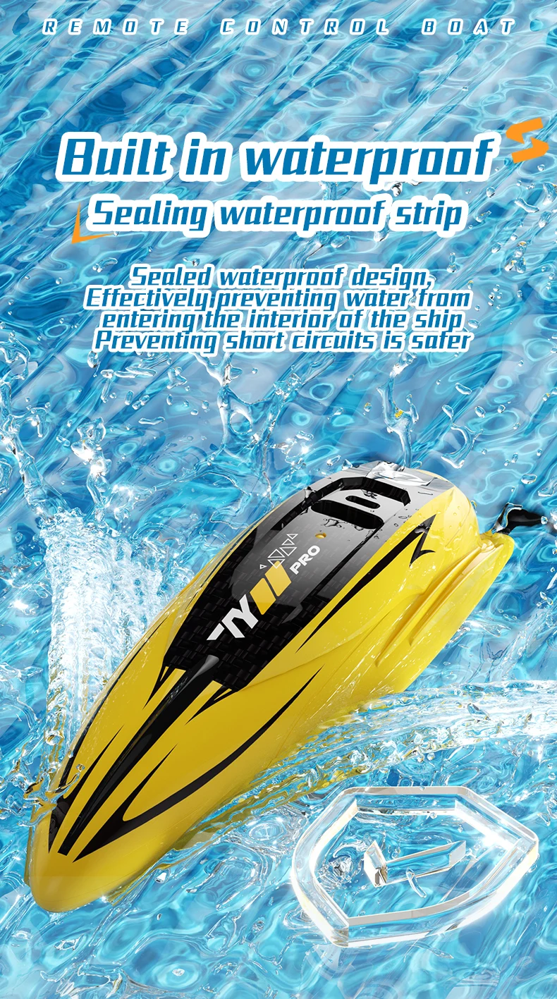 Children'S Mini Portable Electric Rc Boat 2.4Ghz High Speed Ship Water Outdoor Toy With Lighting Kids Adults Gifts Toys for Boys