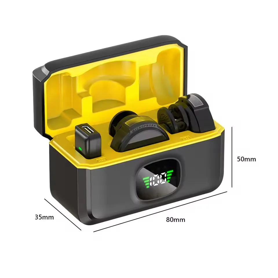 XinMic Wireless Lavalier Lapel Microphone Noise Cancel Live Game Android Mini Mic Type-C Phone Outdoor Recording Interview PC