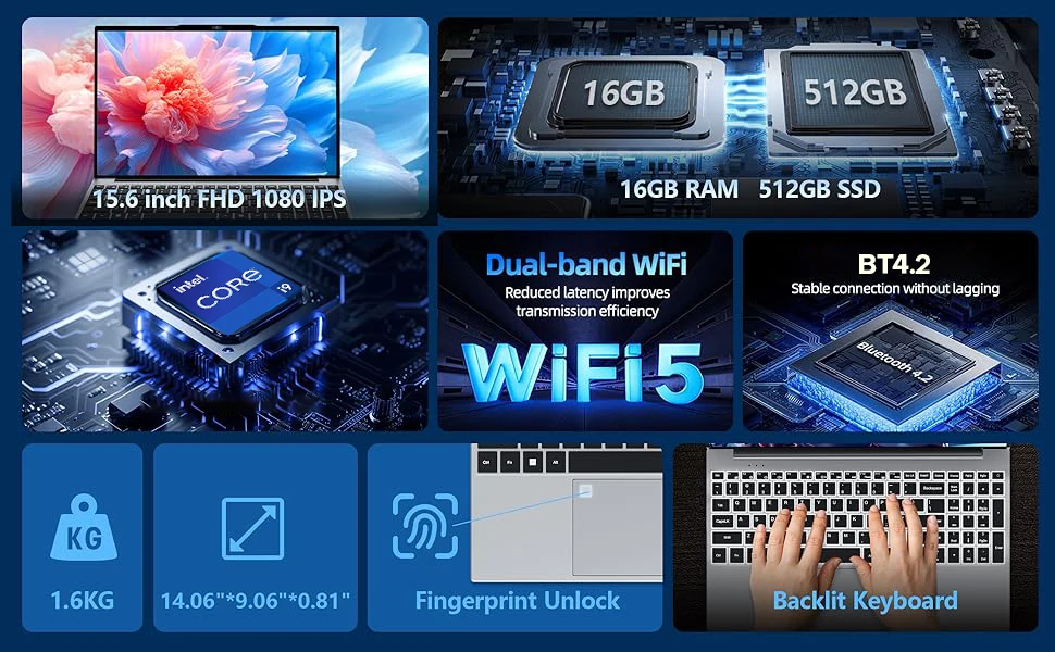 2026 15.6" Gaming Laptop Computer Intel Core I9 10980Hk Win 11 Pro Gamer Pc 16Gb Ram 1Tb 2Tb Ssd Notebook Pc Portable Laptops