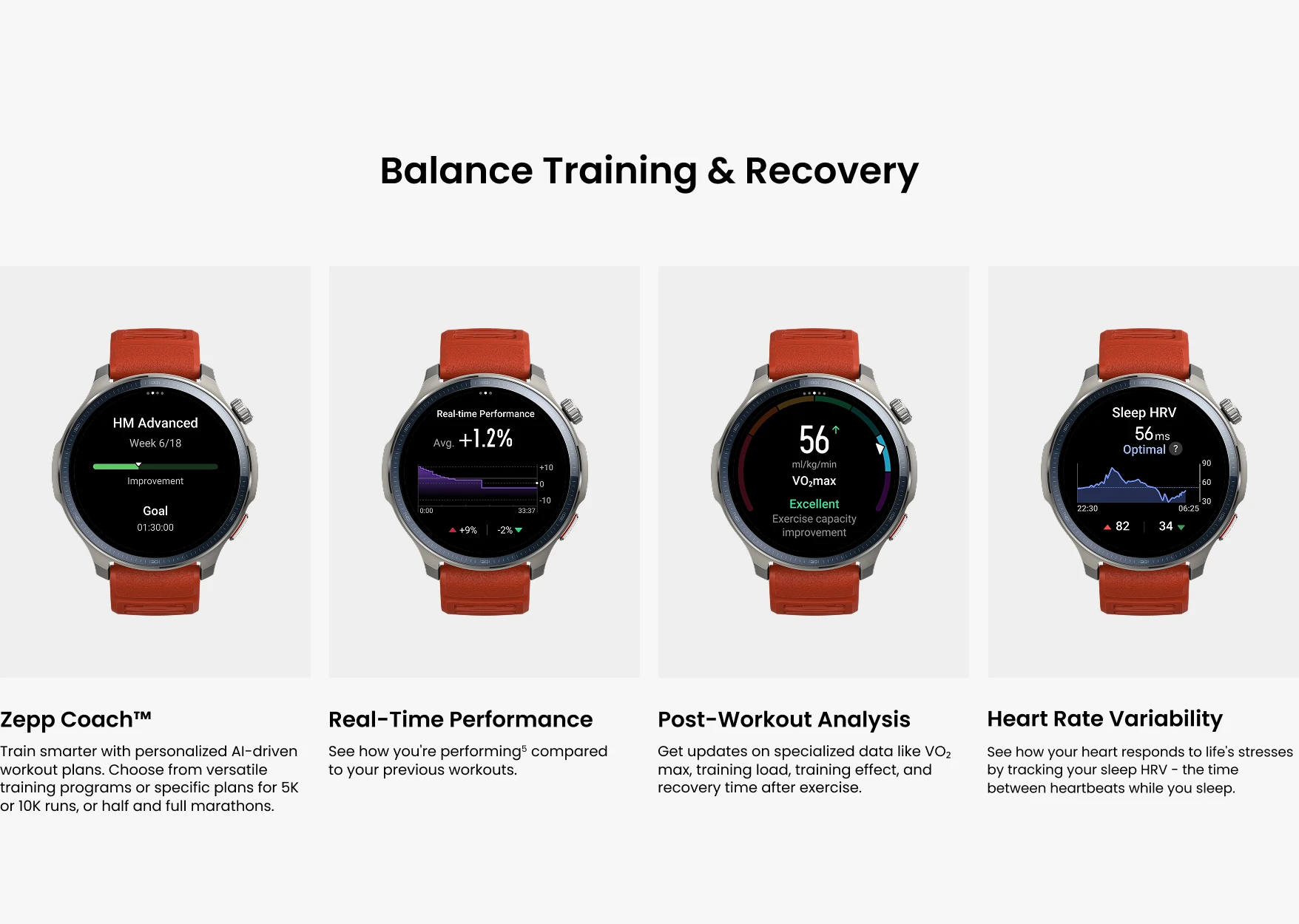 Amazfit Balance 2 Smartwatch 47mm Up To 21 Days of Battery Life 170+Multi-Sports Workouts Smart Watch