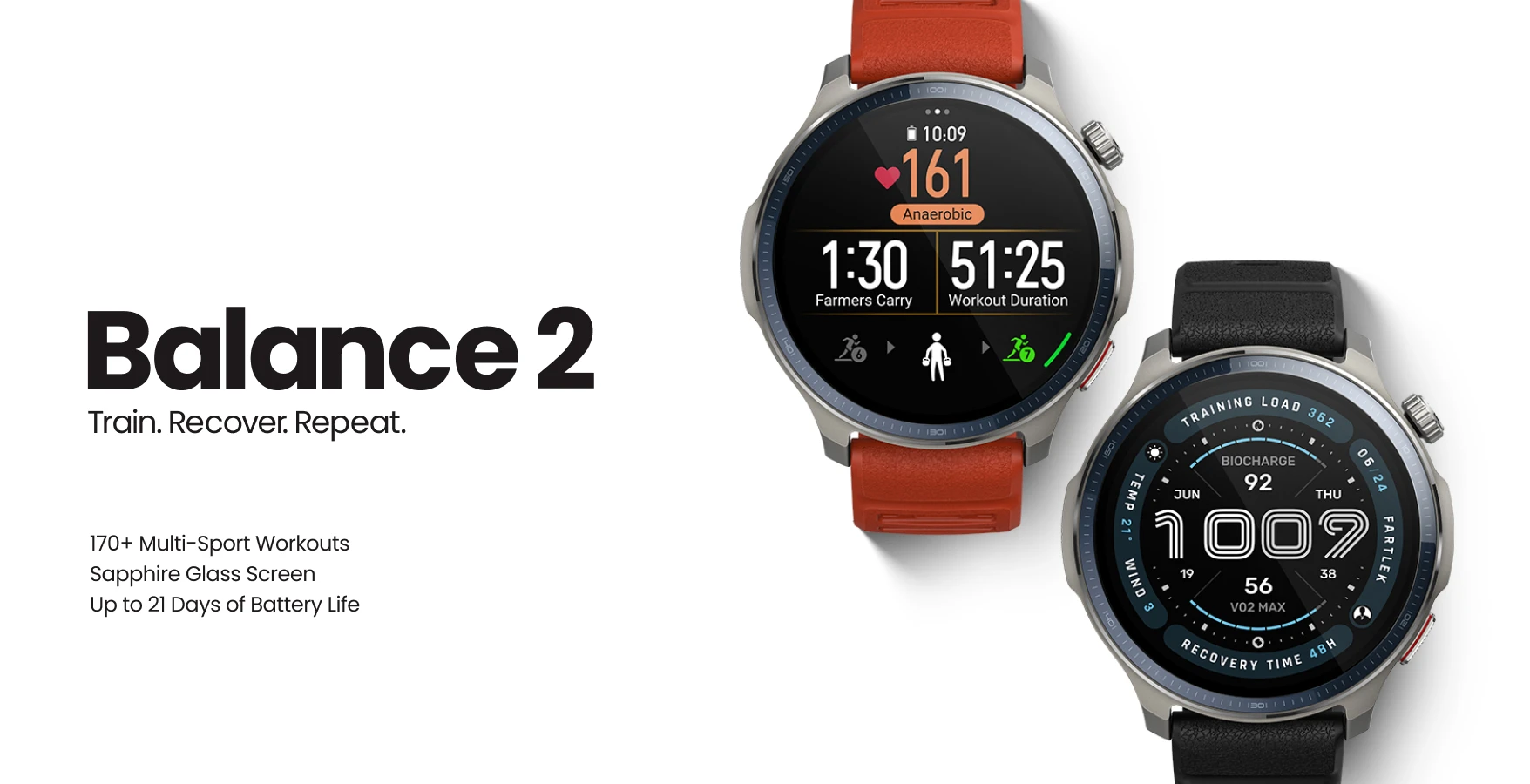 Amazfit Balance 2 Smartwatch 47mm Up To 21 Days of Battery Life 170+Multi-Sports Workouts Smart Watch