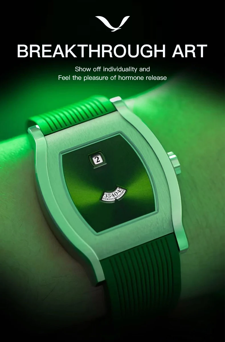 Luxury New Fashion Specht & Söhne Retro Square Men's Watch Seagull Jump Hour Mechanical Watches Sapphire Crystal 50M Waterproof