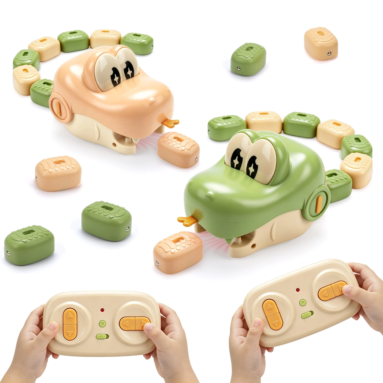 Remote Control Magnetic Greedy Snake Toys Dual Player Battle Greedy Bean Interactive Game Eating Snake Educational Toy Xmas Gift