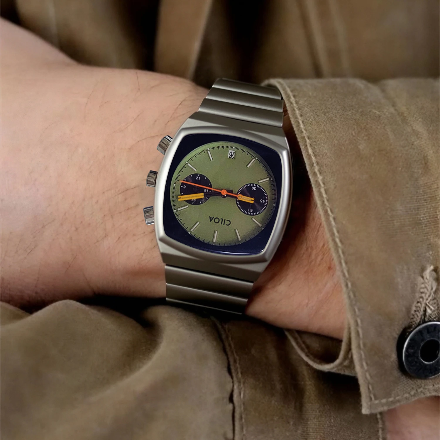 CILOA 2025 New Men's Premium Stainless Steel Quartz Watch - Business & Casual Style, Waterproof