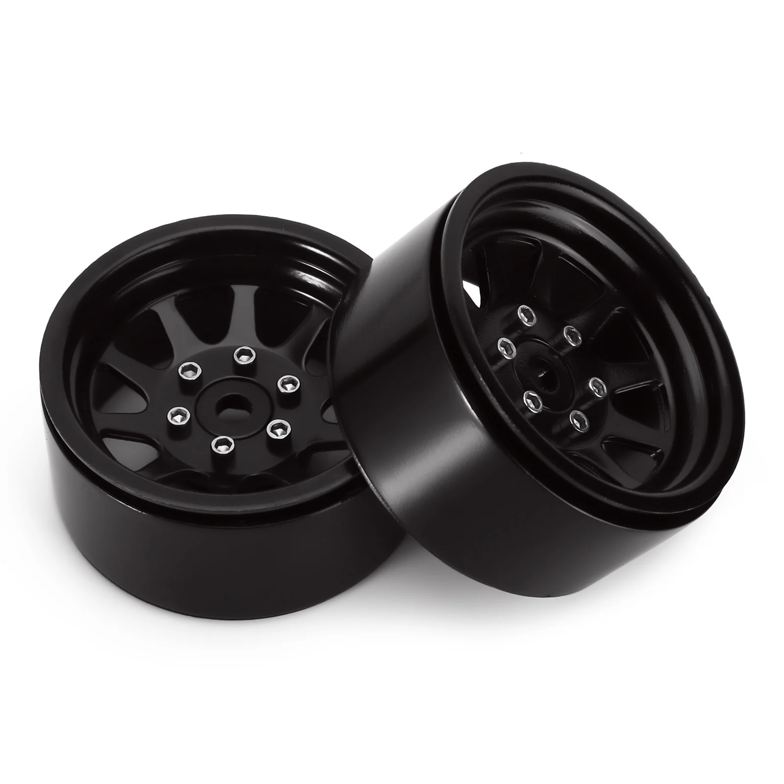 INJORA 116g/pcs Metal Alloy 1.9 Beadlock Wheel Rims for 1:10 RC Crawler Axial SCX10 AXI03007 90046 TRX4 Redcat GEN8 (W1909)