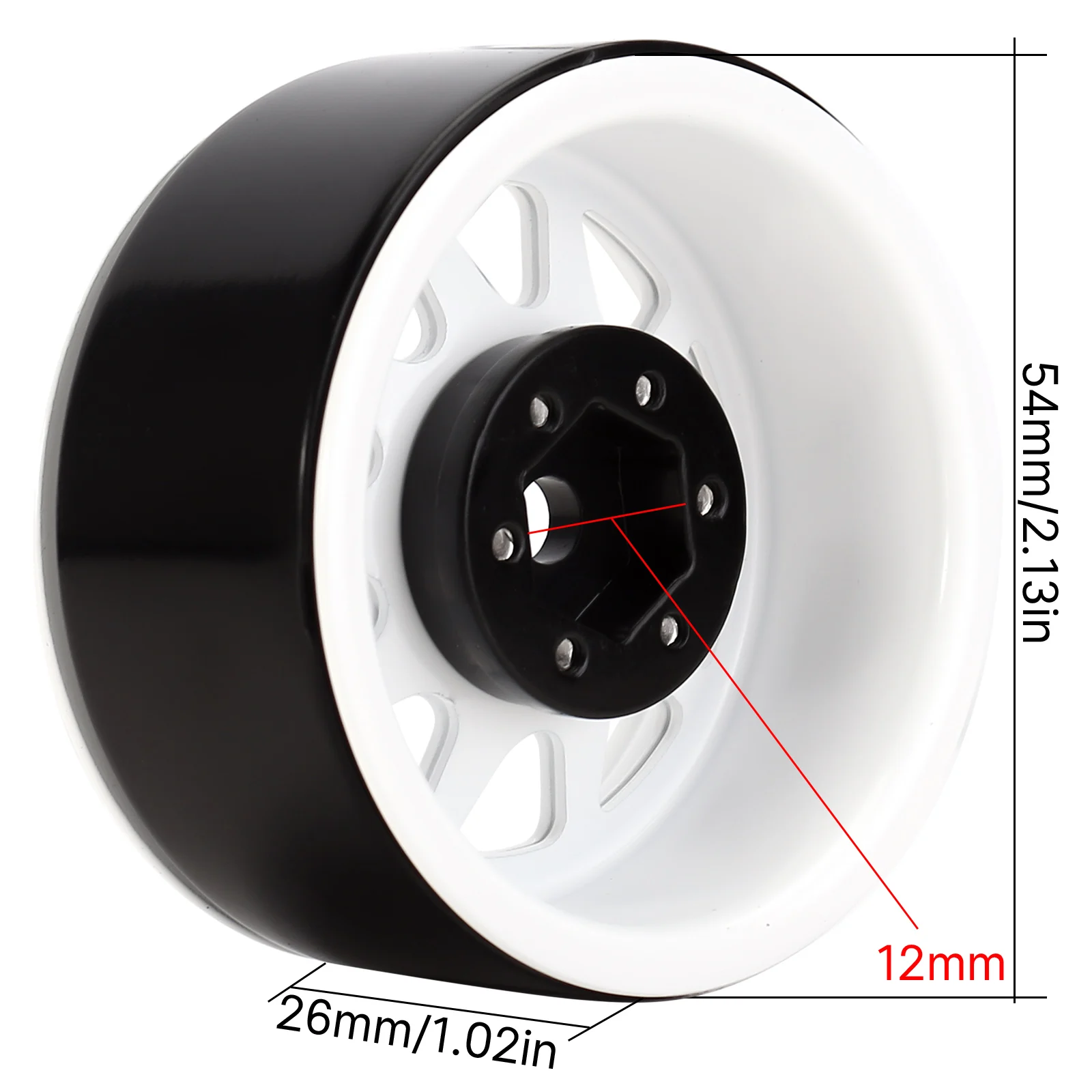 INJORA 116g/pcs Metal Alloy 1.9 Beadlock Wheel Rims for 1:10 RC Crawler Axial SCX10 AXI03007 90046 TRX4 Redcat GEN8 (W1909)