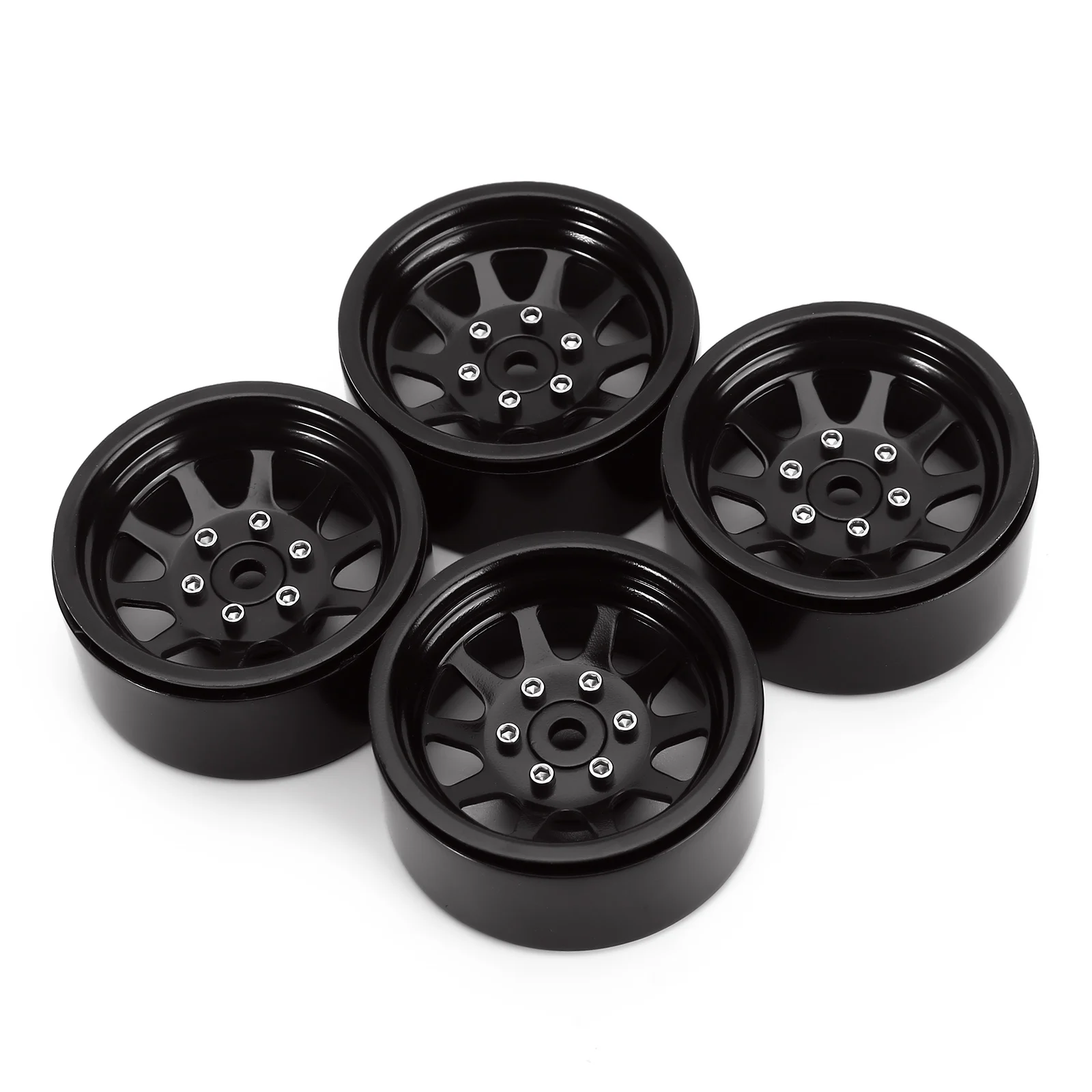 INJORA 116g/pcs Metal Alloy 1.9 Beadlock Wheel Rims for 1:10 RC Crawler Axial SCX10 AXI03007 90046 TRX4 Redcat GEN8 (W1909)