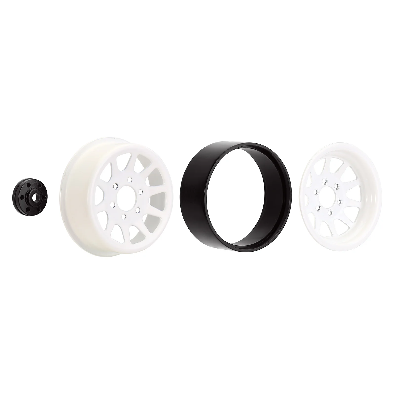 INJORA 116g/pcs Metal Alloy 1.9 Beadlock Wheel Rims for 1:10 RC Crawler Axial SCX10 AXI03007 90046 TRX4 Redcat GEN8 (W1909)