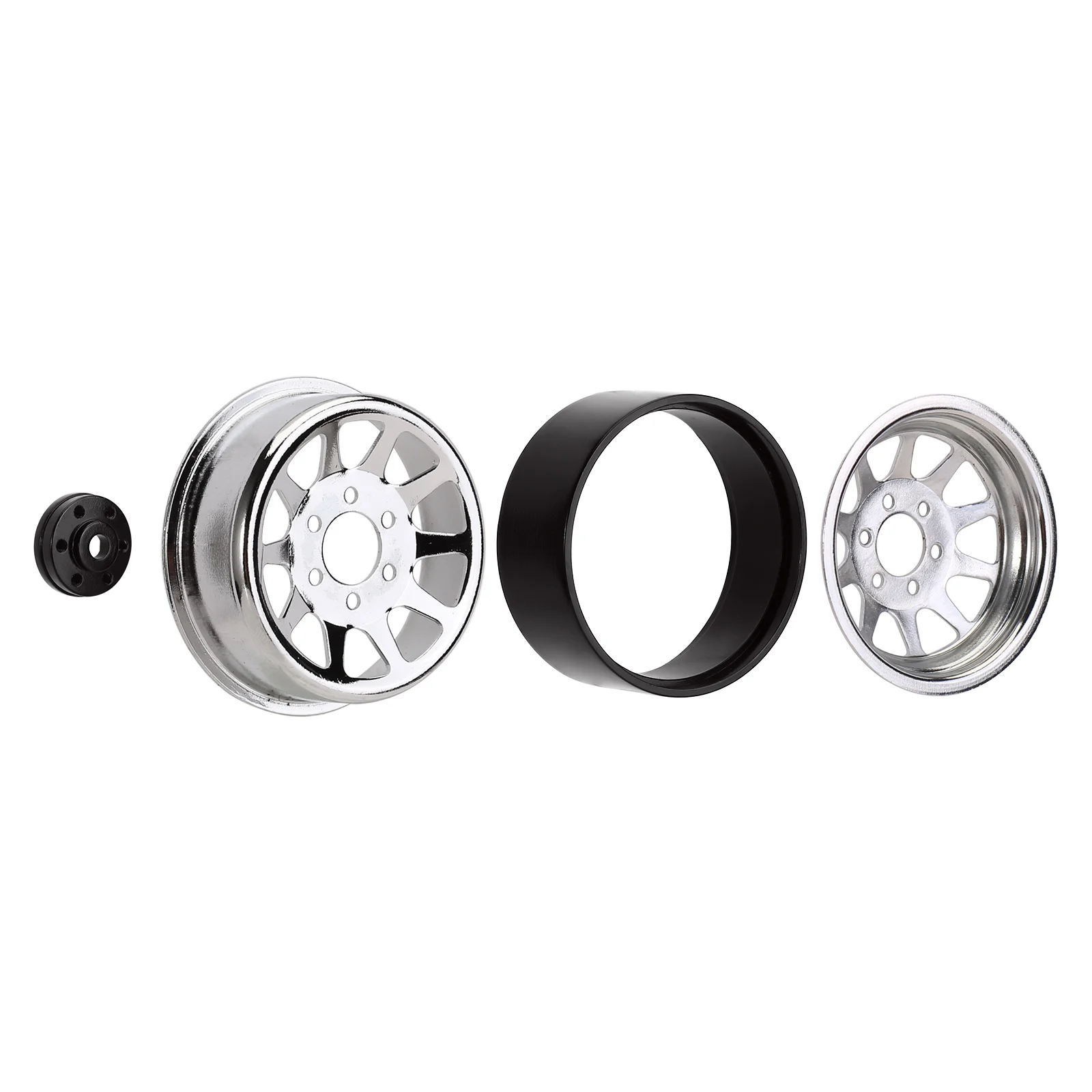 INJORA 116g/pcs Metal Alloy 1.9 Beadlock Wheel Rims for 1:10 RC Crawler Axial SCX10 AXI03007 90046 TRX4 Redcat GEN8 (W1909)