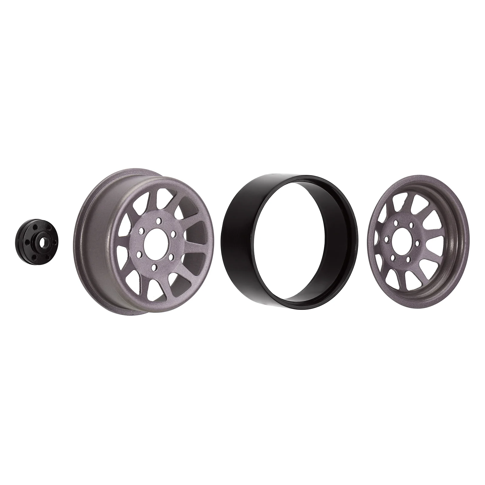INJORA 116g/pcs Metal Alloy 1.9 Beadlock Wheel Rims for 1:10 RC Crawler Axial SCX10 AXI03007 90046 TRX4 Redcat GEN8 (W1909)