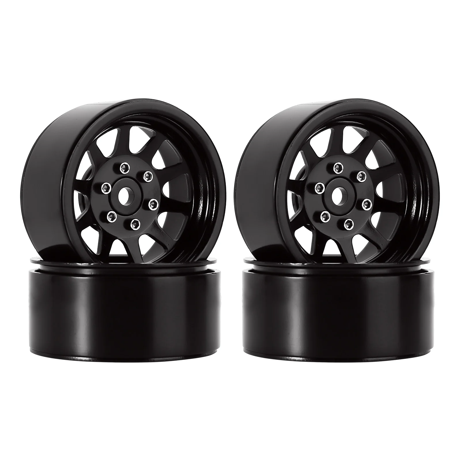 INJORA 116g/pcs Metal Alloy 1.9 Beadlock Wheel Rims for 1:10 RC Crawler Axial SCX10 AXI03007 90046 TRX4 Redcat GEN8 (W1909)