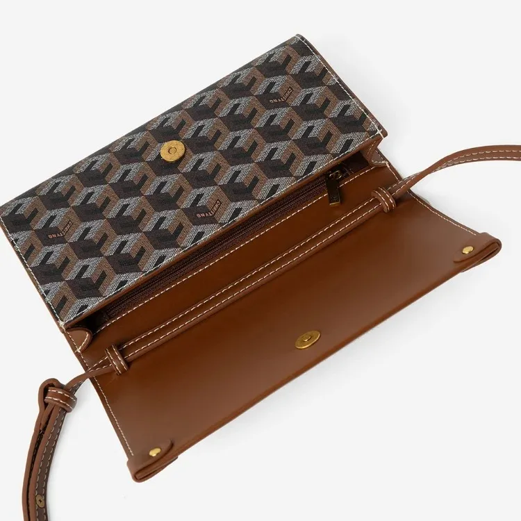 Diego Shoulder Bag Women Fashion Cubic Garden Monogram Print Luxury Designer Crossbody Bag Envelope Clutch Bag with Card Slots