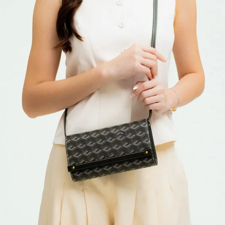 Diego Shoulder Bag Women Fashion Cubic Garden Monogram Print Luxury Designer Crossbody Bag Envelope Clutch Bag with Card Slots