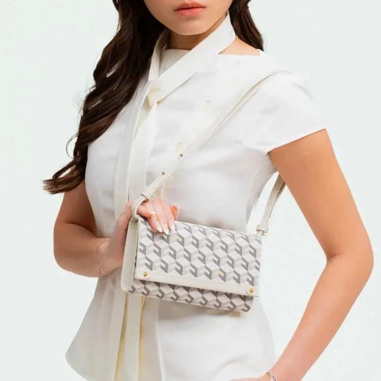 Diego Shoulder Bag Women Fashion Cubic Garden Monogram Print Luxury Designer Crossbody Bag Envelope Clutch Bag with Card Slots
