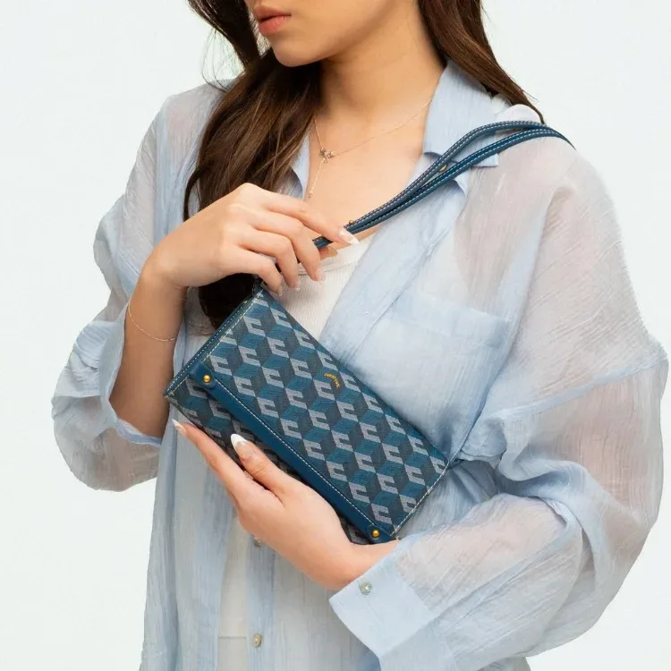 Diego Shoulder Bag Women Fashion Cubic Garden Monogram Print Luxury Designer Crossbody Bag Envelope Clutch Bag with Card Slots