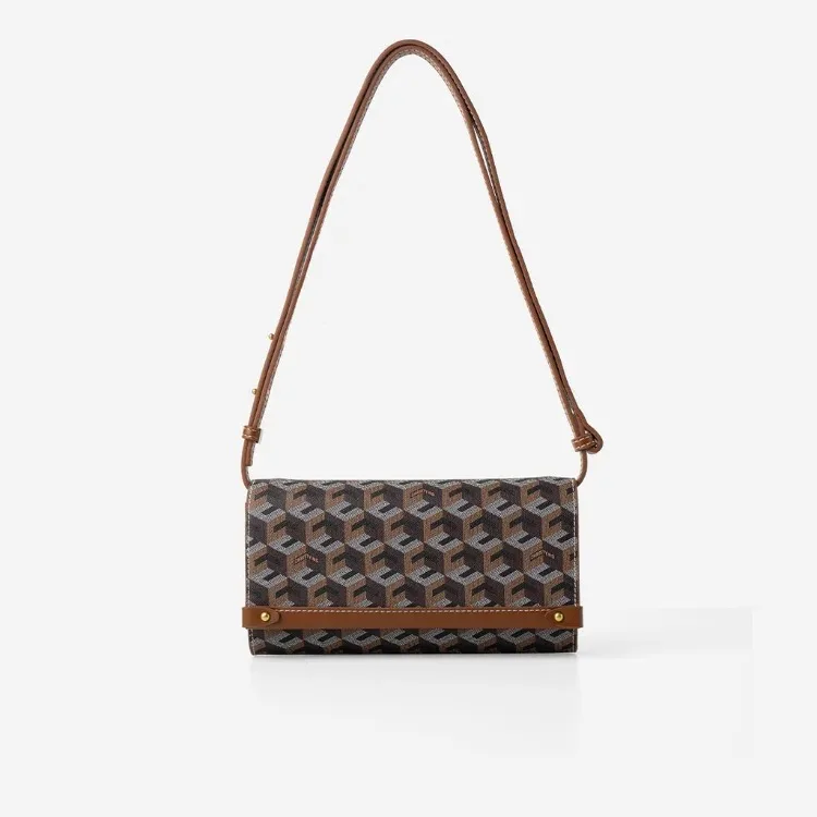 Diego Shoulder Bag Women Fashion Cubic Garden Monogram Print Luxury Designer Crossbody Bag Envelope Clutch Bag with Card Slots