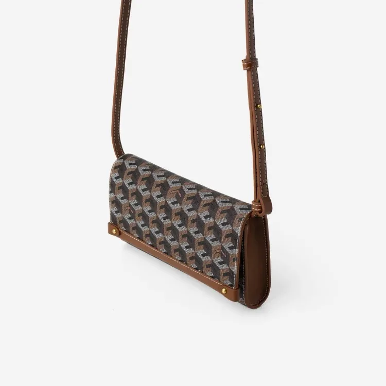 Diego Shoulder Bag Women Fashion Cubic Garden Monogram Print Luxury Designer Crossbody Bag Envelope Clutch Bag with Card Slots