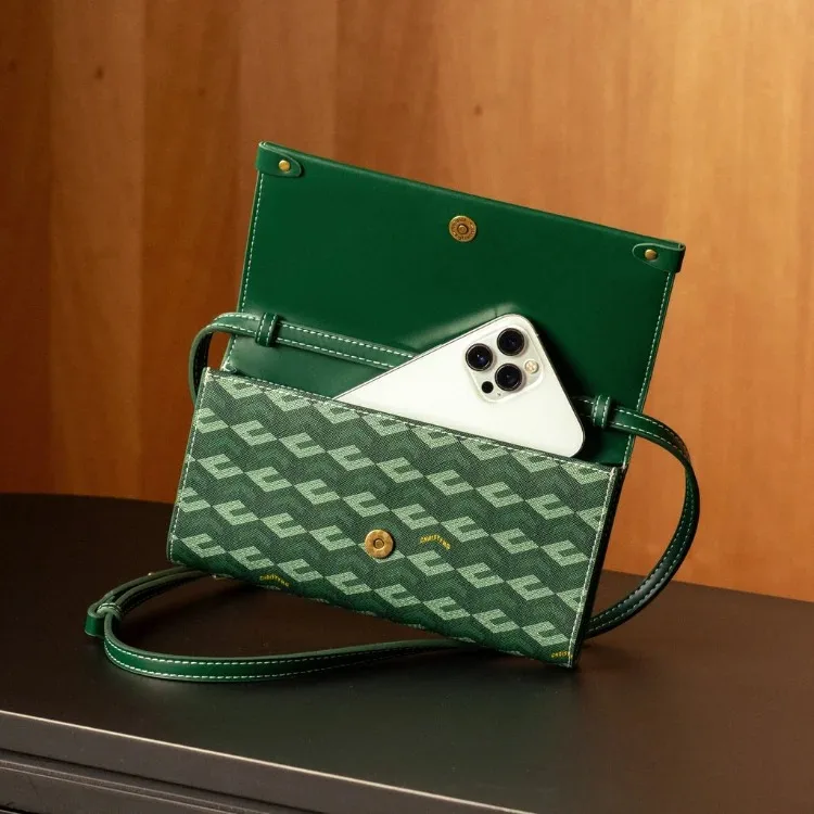 Diego Shoulder Bag Women Fashion Cubic Garden Monogram Print Luxury Designer Crossbody Bag Envelope Clutch Bag with Card Slots