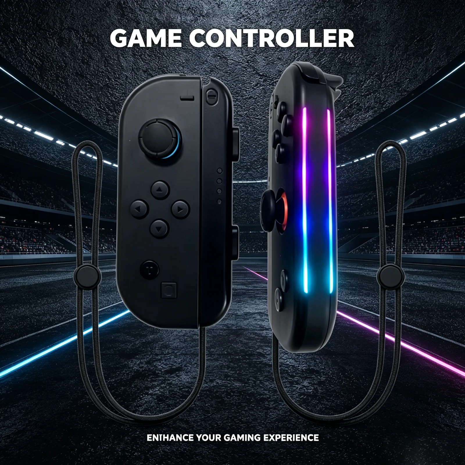 For Wireless Joycon for Nintendo Switch, 6-Axis Gyro,with RGB Light Effect, Turbo, Vibration, Remote Gamepad Game accessories