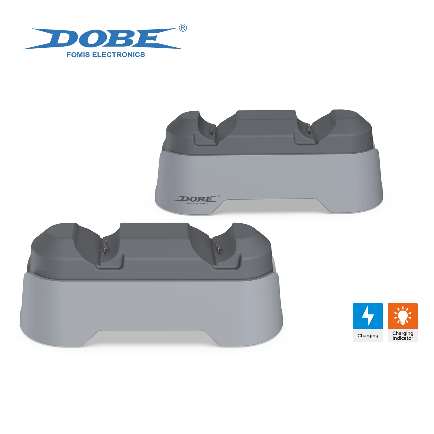 DOBE Double Charging Dock TP5-1501X for PS5 Handle with Dual-color Charging Indicator Light & Charing Cable