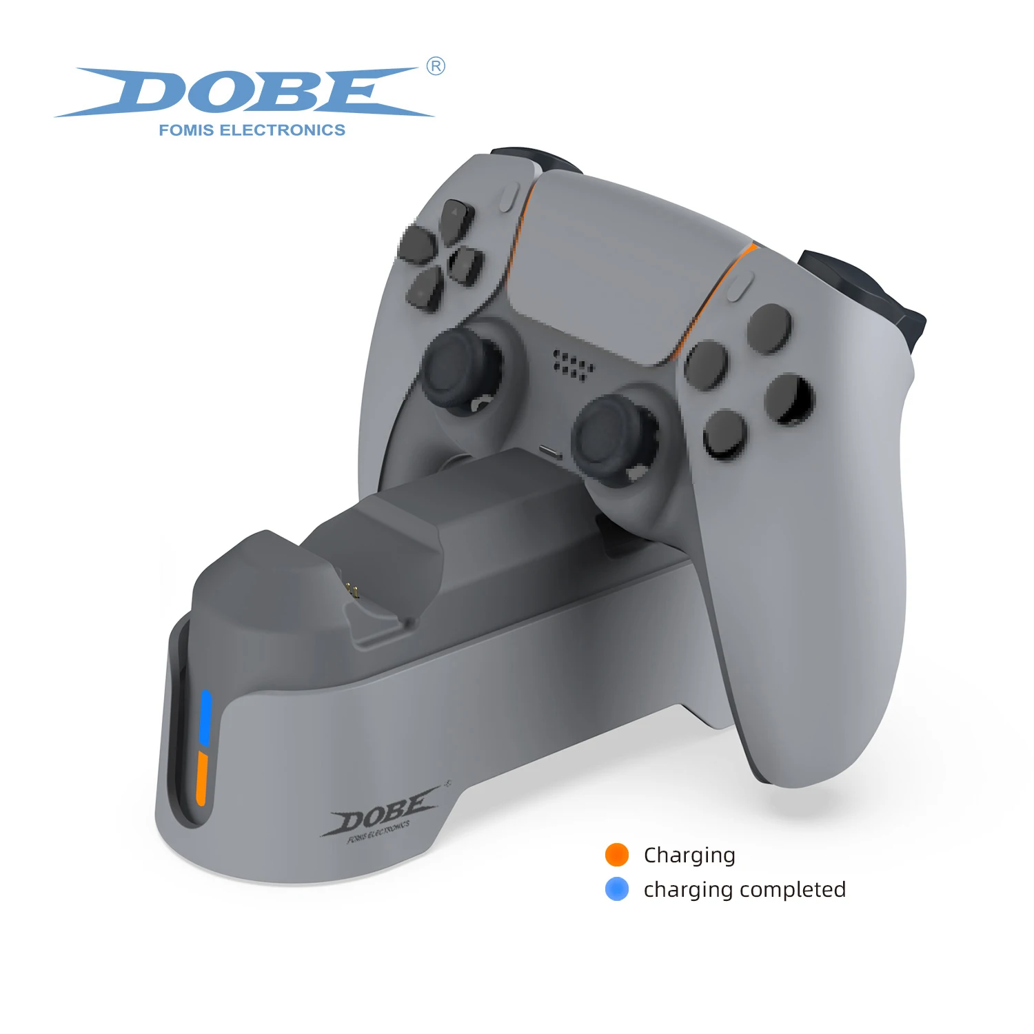 DOBE Double Charging Dock TP5-1501X for PS5 Handle with Dual-color Charging Indicator Light & Charing Cable