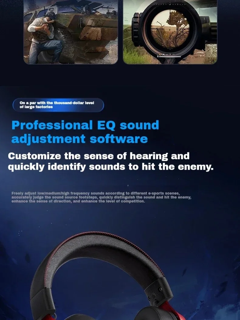 Original MCHOSE V9 PRO Music Esports Gaming Headphones 3-mode Wireless Noise Reduction Mic Customized Head-mounted