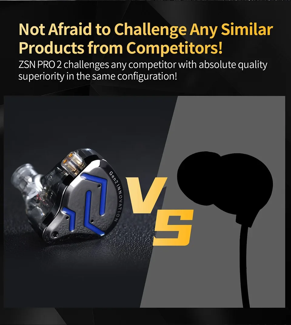 KZ ZSN Pro 2 Hybrid Drive 1BA+1DD in Ear Metal Earphones HIFI Bass Headset DJ Music Earbuds Sport Noise Cancelling Headphone