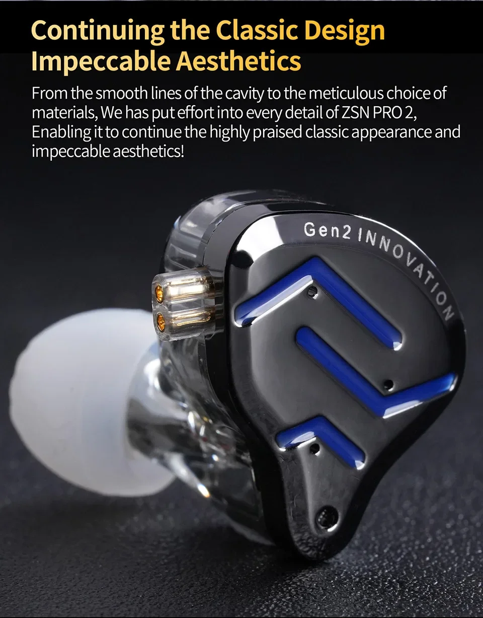 KZ ZSN Pro 2 Hybrid Drive 1BA+1DD in Ear Metal Earphones HIFI Bass Headset DJ Music Earbuds Sport Noise Cancelling Headphone