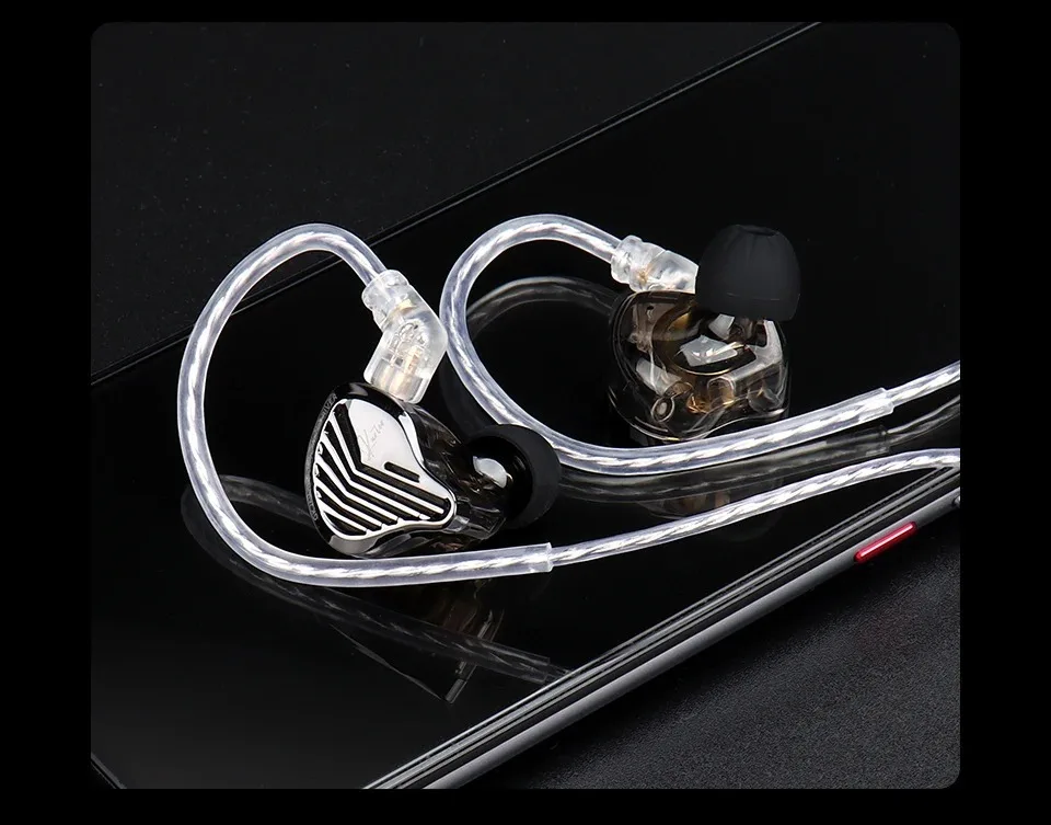 GK KUNTEN Metal Earphone HiFi In-Ear Earbuds 2pin 3.5mm Removable Cable With Microphone Type-c For Music Game KZ