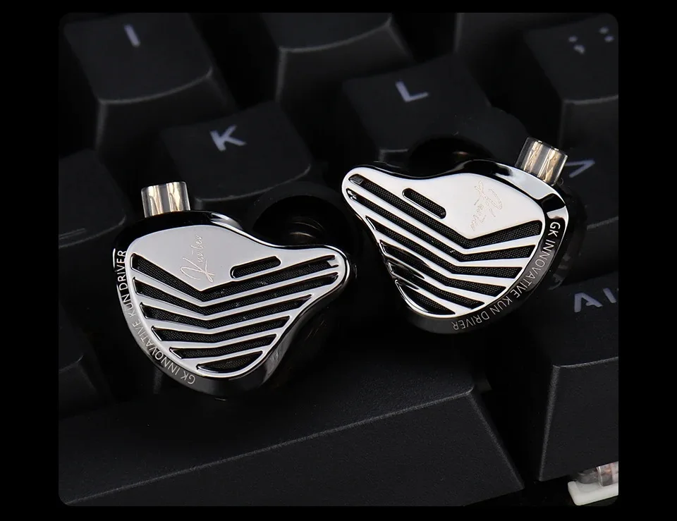 GK KUNTEN Metal Earphone HiFi In-Ear Earbuds 2pin 3.5mm Removable Cable With Microphone Type-c For Music Game KZ