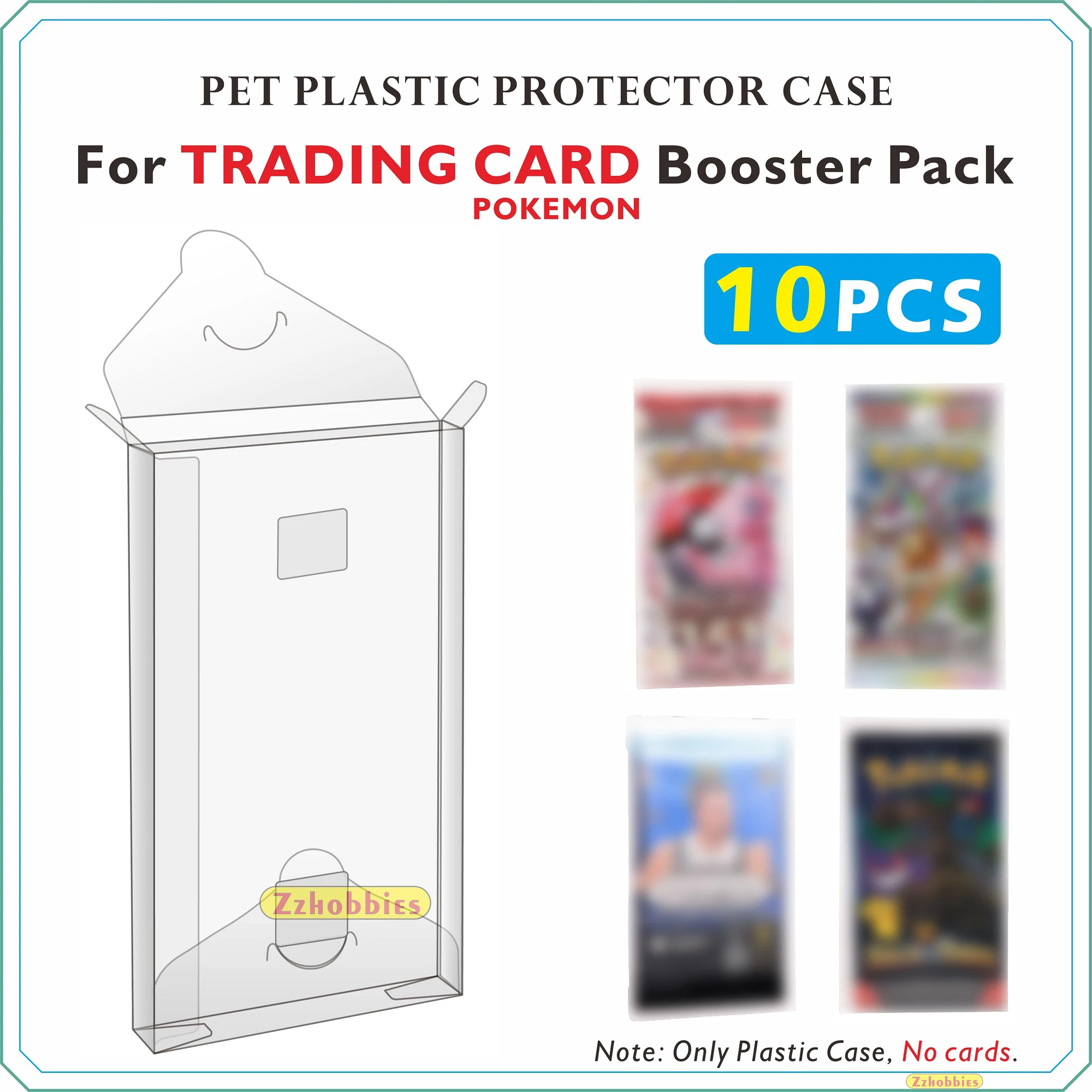 10PCS Plastic Folding Protector Cases for Trading Card Booster Pack(13.7cm/12.4cm)