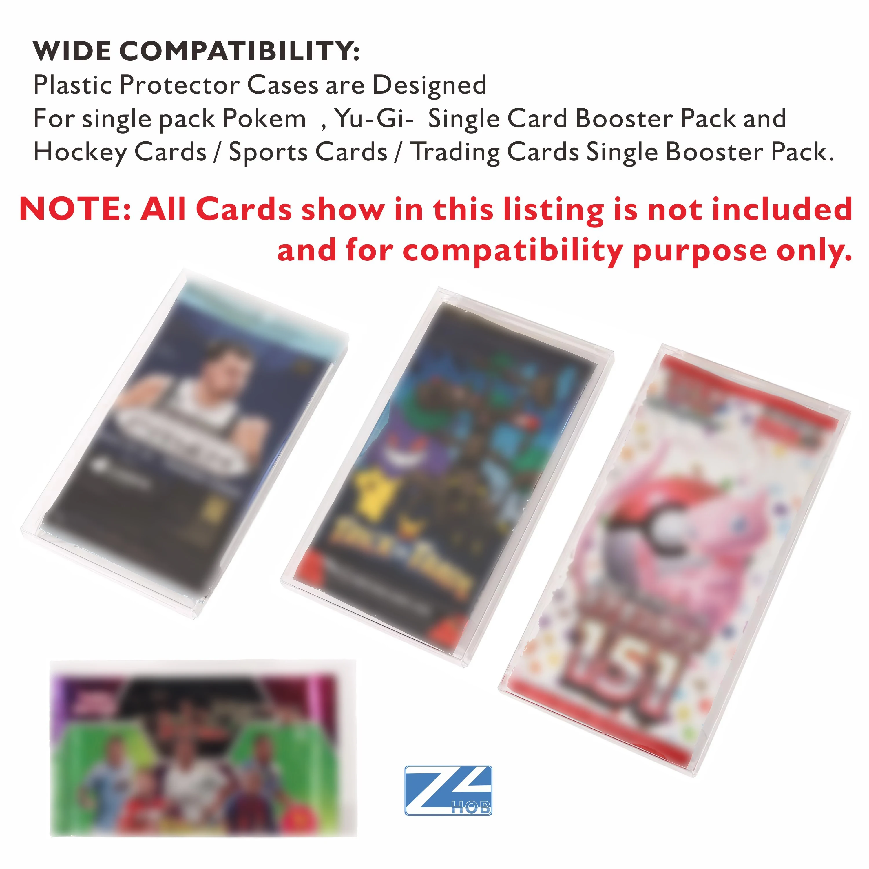 10PCS Plastic Folding Protector Cases for Trading Card Booster Pack(13.7cm/12.4cm)