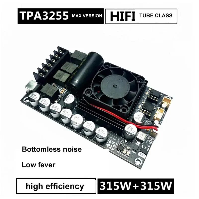 Upgraded MAX Version TPA3255 600W High-power 300W + 300W Stereo Low Noise HIFI Digital Amplifier Board