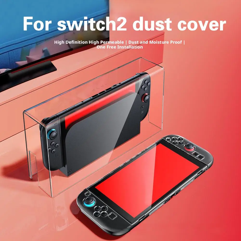 Acrylic Dust Cover For Switch2 Game Console Dustproof Waterproof Transparent Acrylic Hard Covers Game Shell Case Accessories