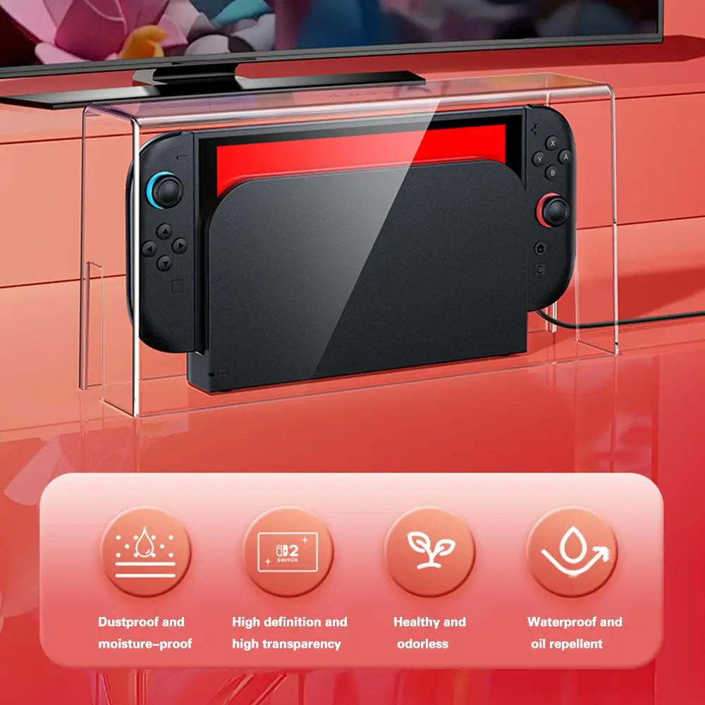 Acrylic Dust Cover For Switch2 Game Console Dustproof Waterproof Transparent Acrylic Hard Covers Game Shell Case Accessories