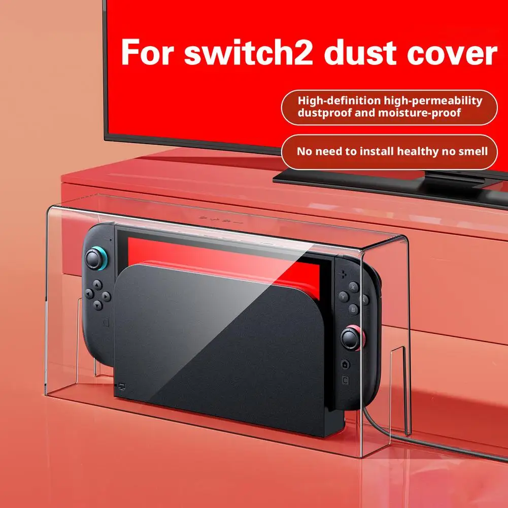 Acrylic Dust Cover For Switch2 Game Console Dustproof Waterproof Transparent Acrylic Hard Covers Game Shell Case Accessories