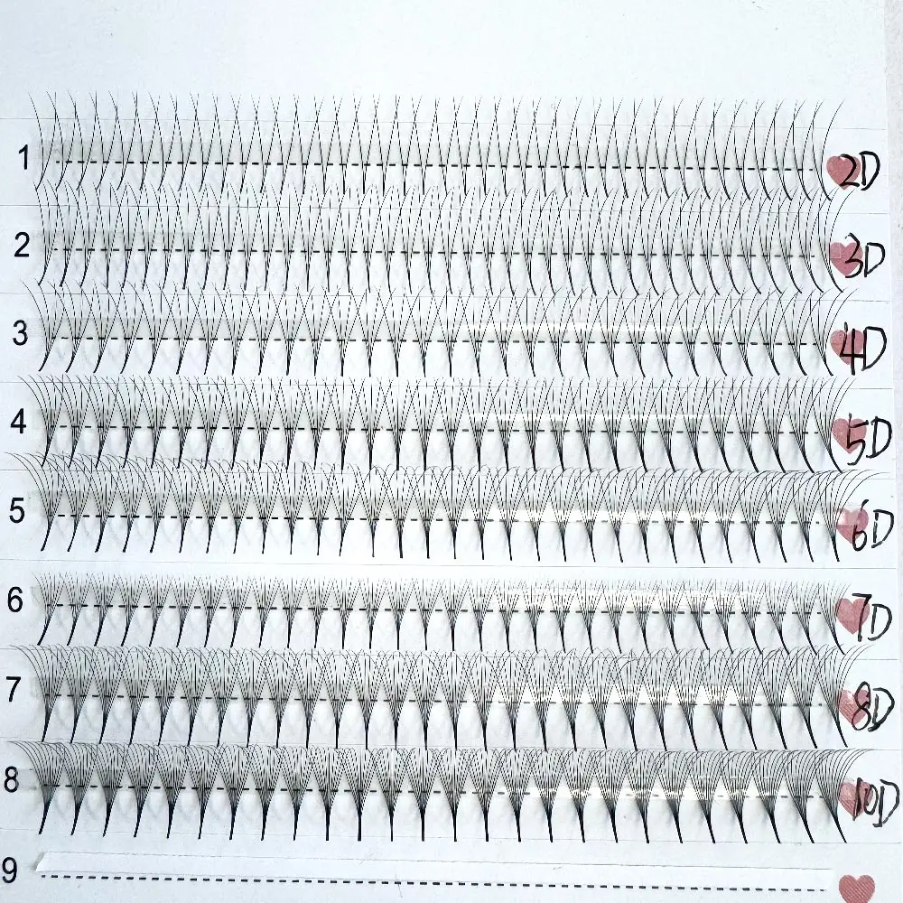 1000Fans Mix Thin Root Narrow Pointy Base Premade Fans Eyelash Extension 5D 6D 8D 10D Narrow Volume Fan Promade Ready Fan Lashes