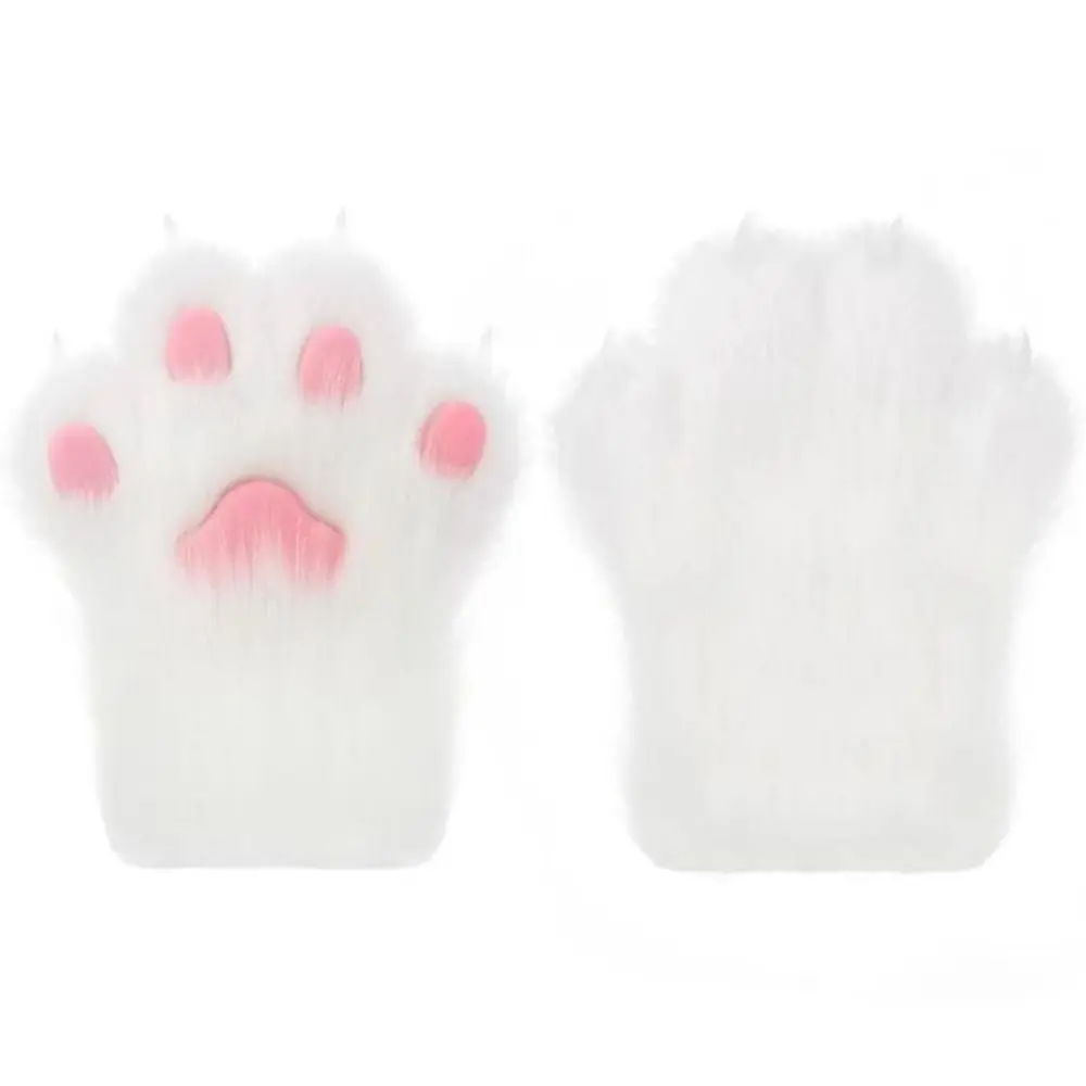 Kawaii Cartoon Cosplay Costume Gloves Furry Fursuit Kigurumi Plush Cat Paw Gloves Squeaky Kig Warm Cosplay Props Gifts