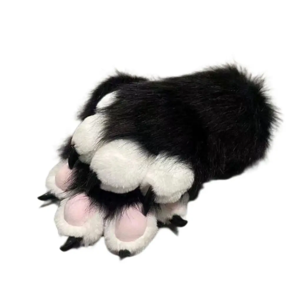 Kawaii Cartoon Cosplay Costume Gloves Furry Fursuit Kigurumi Plush Cat Paw Gloves Squeaky Kig Warm Cosplay Props Gifts