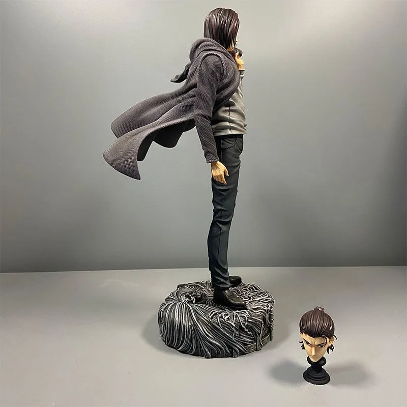 30cm Attack On Titan Gk Chikara Eren Jaeger Double Headed Statue PVC Action Figure Anime Figure Model Toys Collection Doll Gift