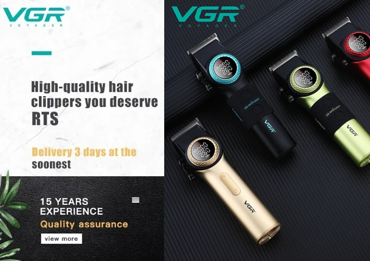 VGR Clipper Professional Hair Trimmer Electric Hair Cutting Machine 9000 RPM Hair Clipper Barber Cordless Clipper for Men V-285