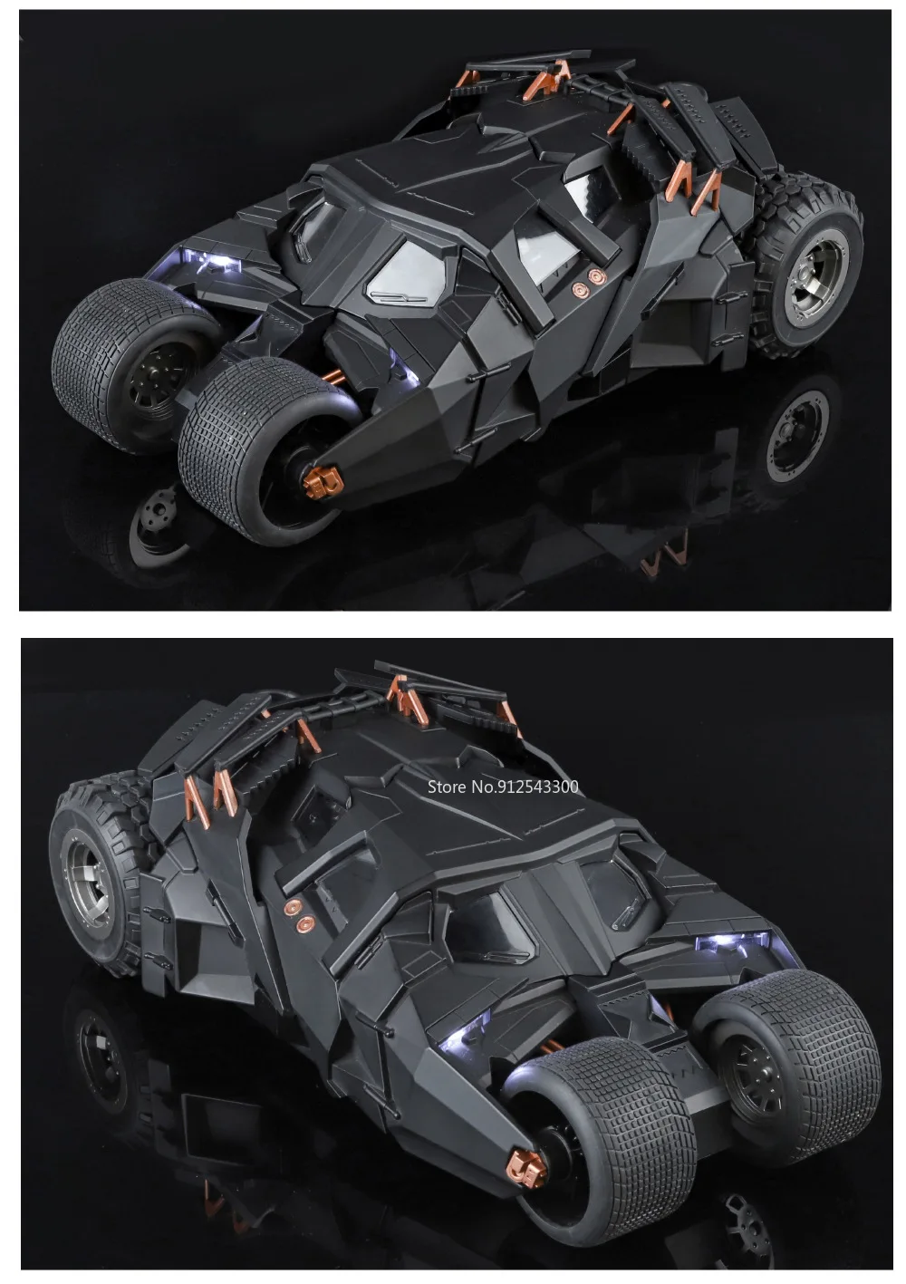 Large Scale 1:18 Batmobile Car Model Toy The Dark Knight Trilogy Sound Light Sliding Spray Alloy Vehicle Models Ornaments Gifts